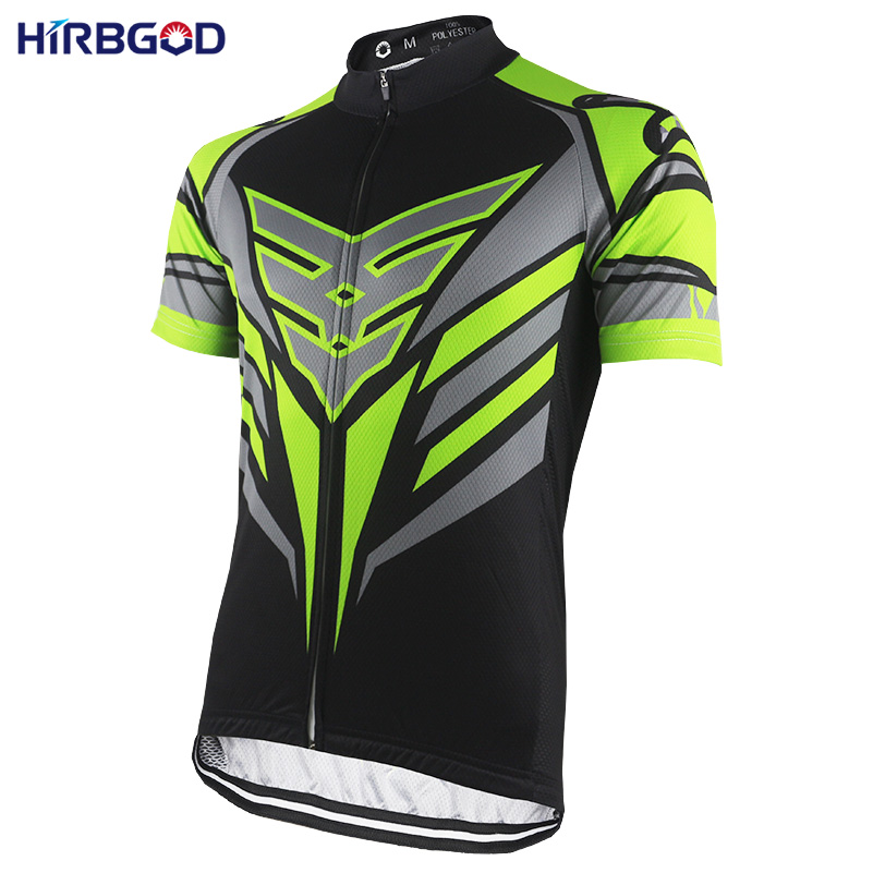 HIRBGOD             ª Retail    , HK027/HIRBGOD Green Stylish Mens Cycling jersey Shirt Summer Quick Dry Road Mou